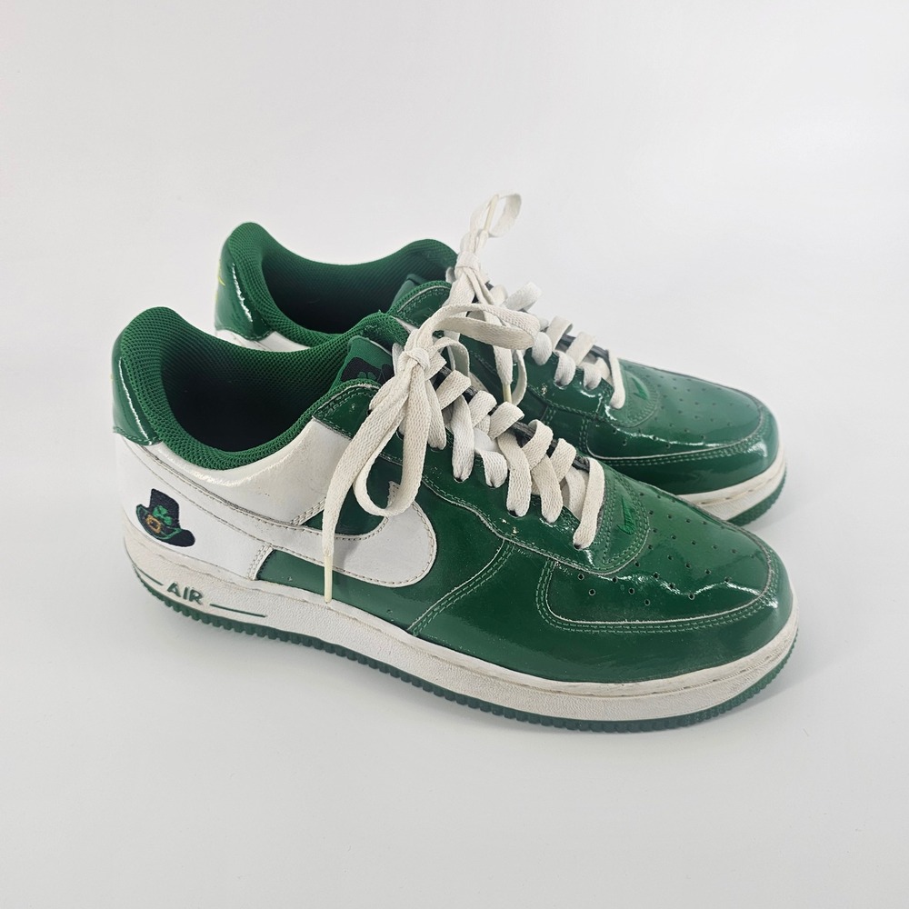 Nike Air Force 1 Mens 8 Green St. Patty Low Top Patricks Day Patent Vintage Y2K